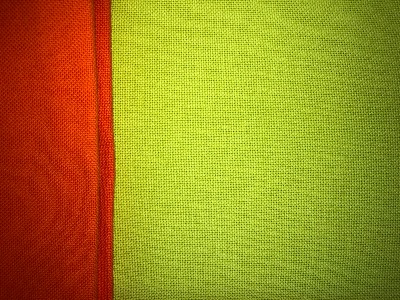 1 Nappe anis 180x180 et orange 135x135 100% coton