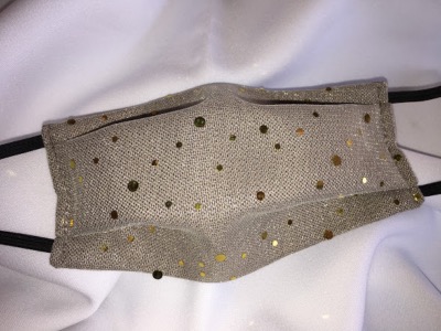 2 Masques paillet�s taupe